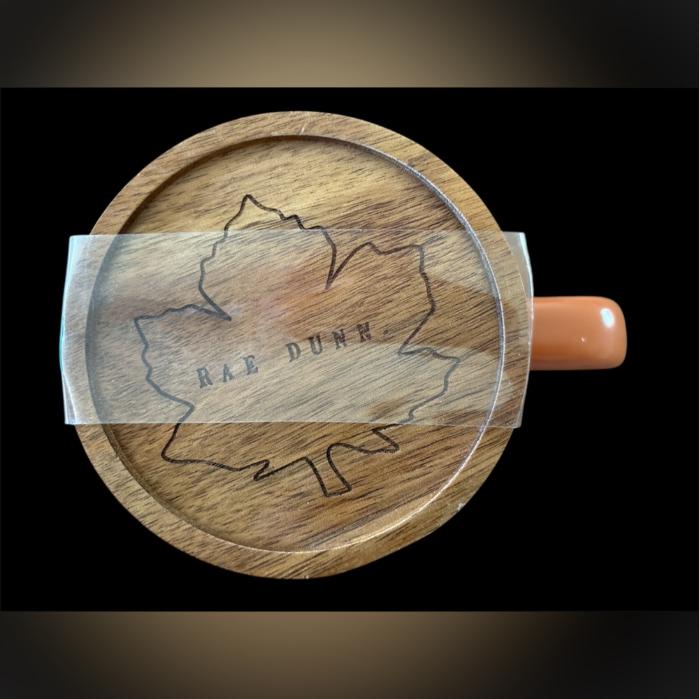 Rae Dunn Hello Fall Mug‎ with Wooden Lid Artisan Collection by Magenta NEW - Picture 2 of 3